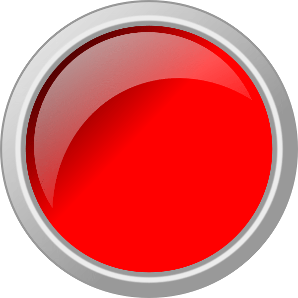 Empty Red Button With Grey Border