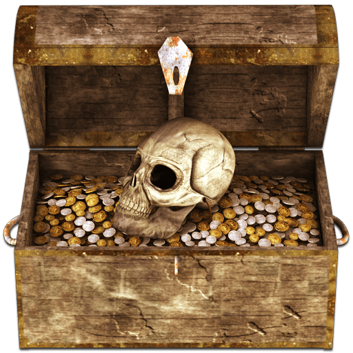 Treasure Chest With Skull