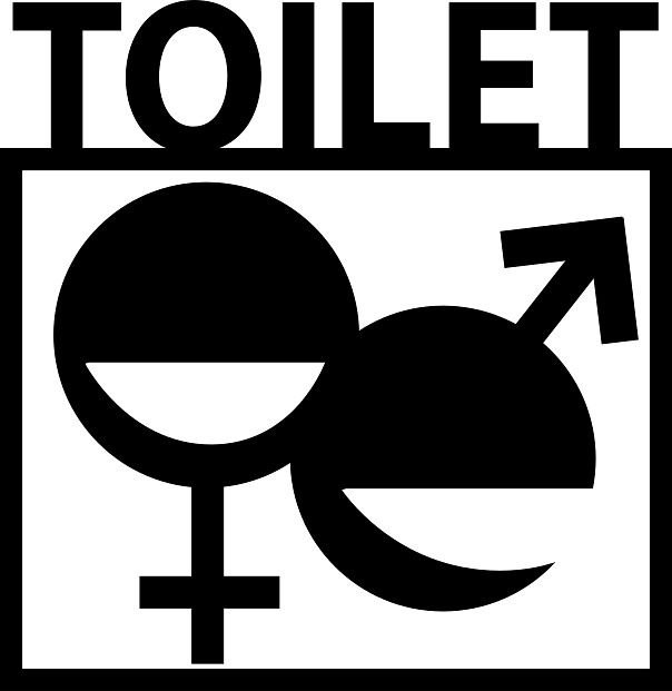 Male and Female Toilets Modern Icons